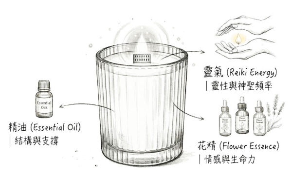《淨化・留白》聖境空間 能量蠟燭